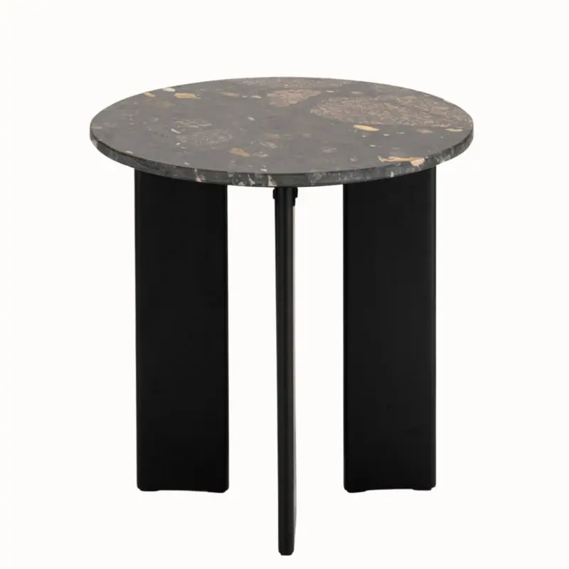 Bijzettafel Mathilde Marmer Zwart/Perzik J-Line