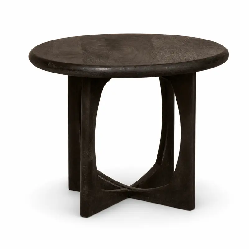 Bijzettafel Milou Mangohout Zwart 60cm Starfurn