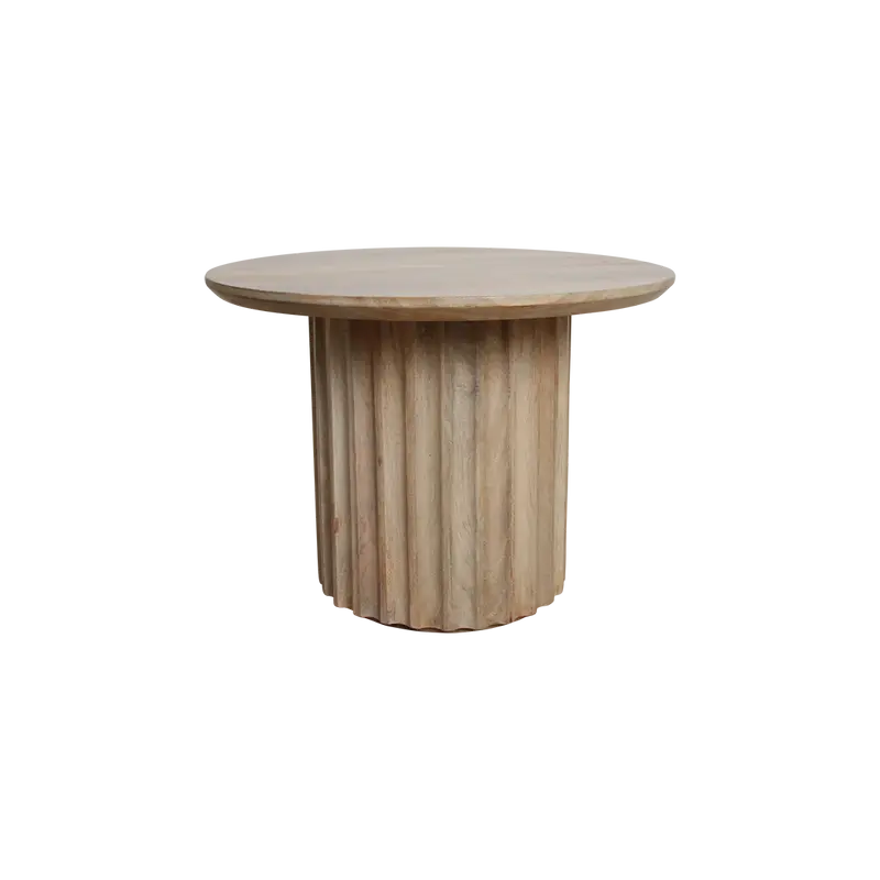 Bijzettafel Reversed Fluted Naturel 55cm Raw Materials