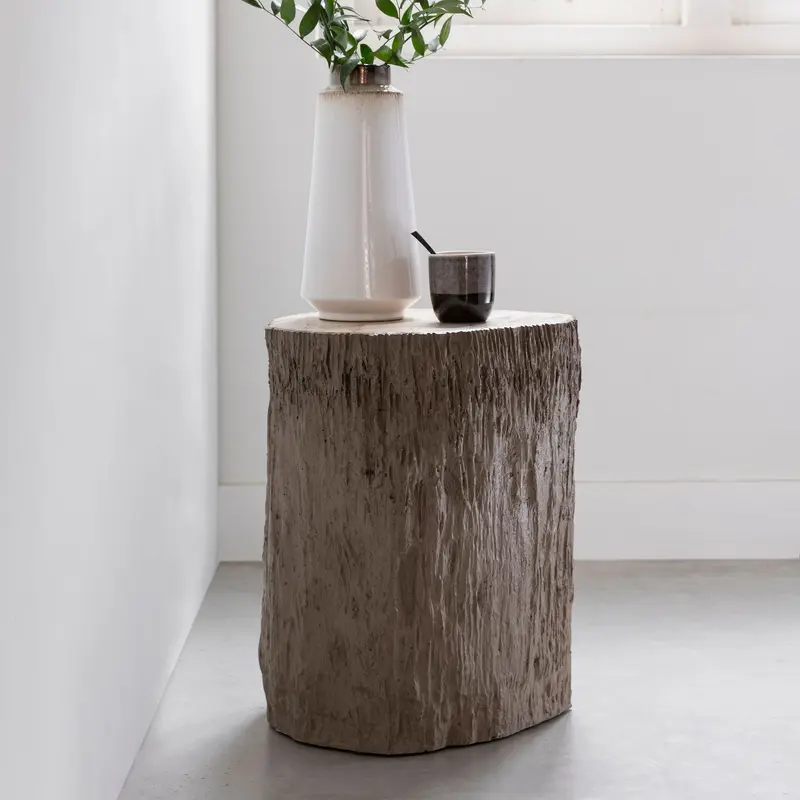 Bijzettafel Rocca Versteend Hout Naturel MUST Living