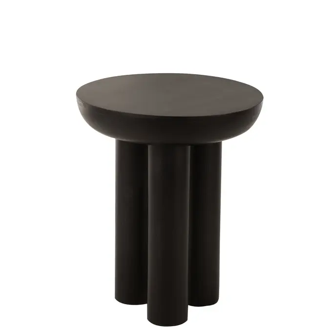 Bijzettafel Trio Mangohout Zwart J-Line