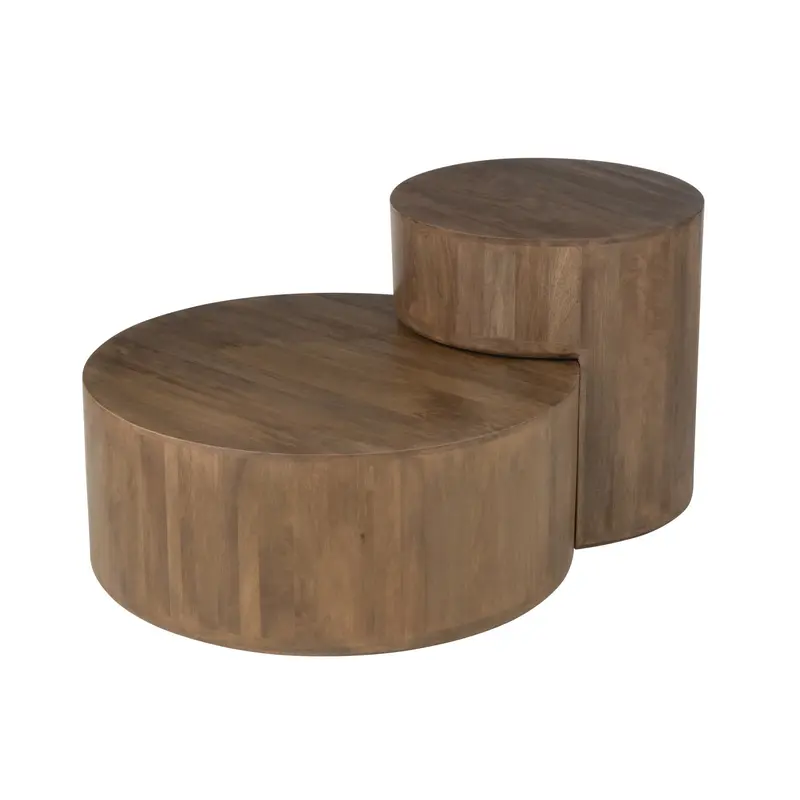 Bijzettafels Toge Mango Hout Bruin Set van 2 J-Line