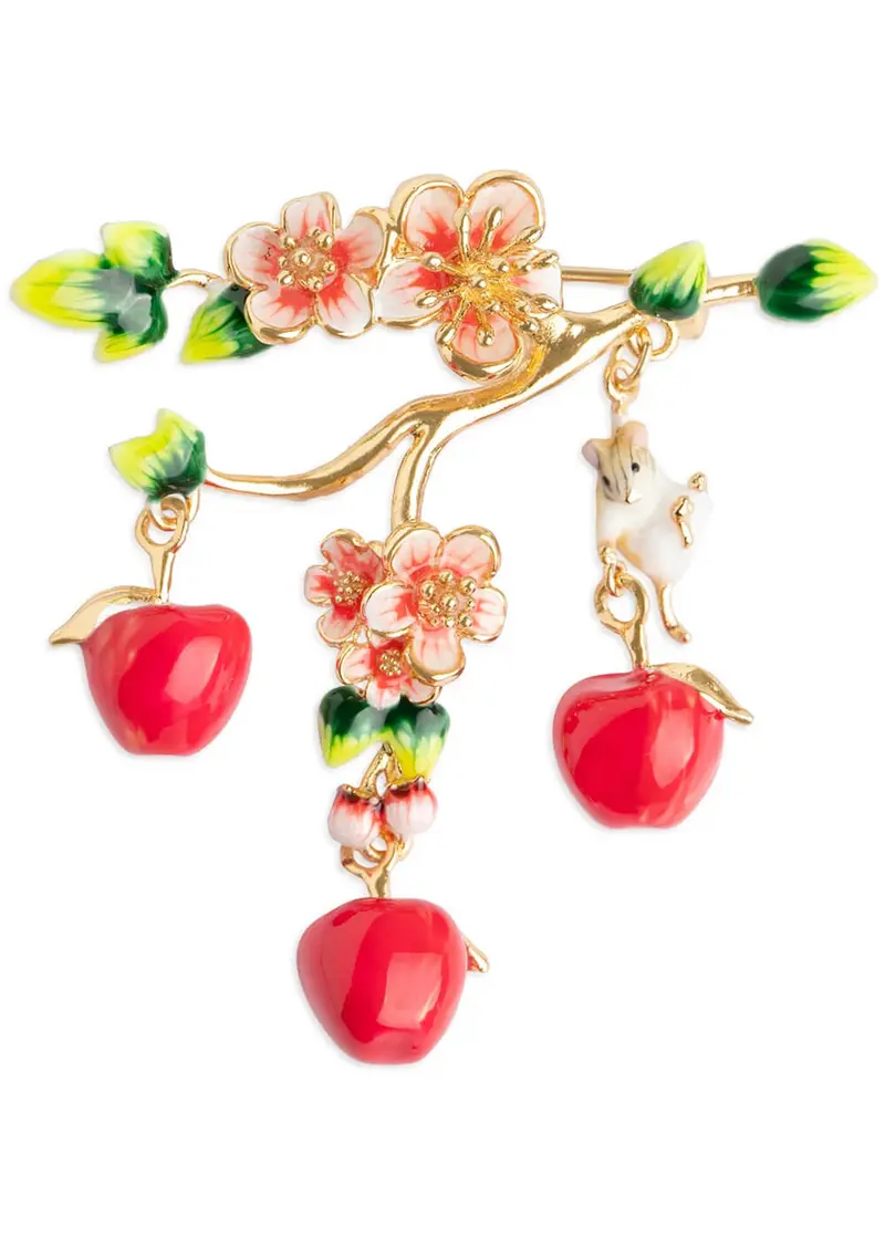 Bill Skinner Apple & Mouse Blossom Brooch