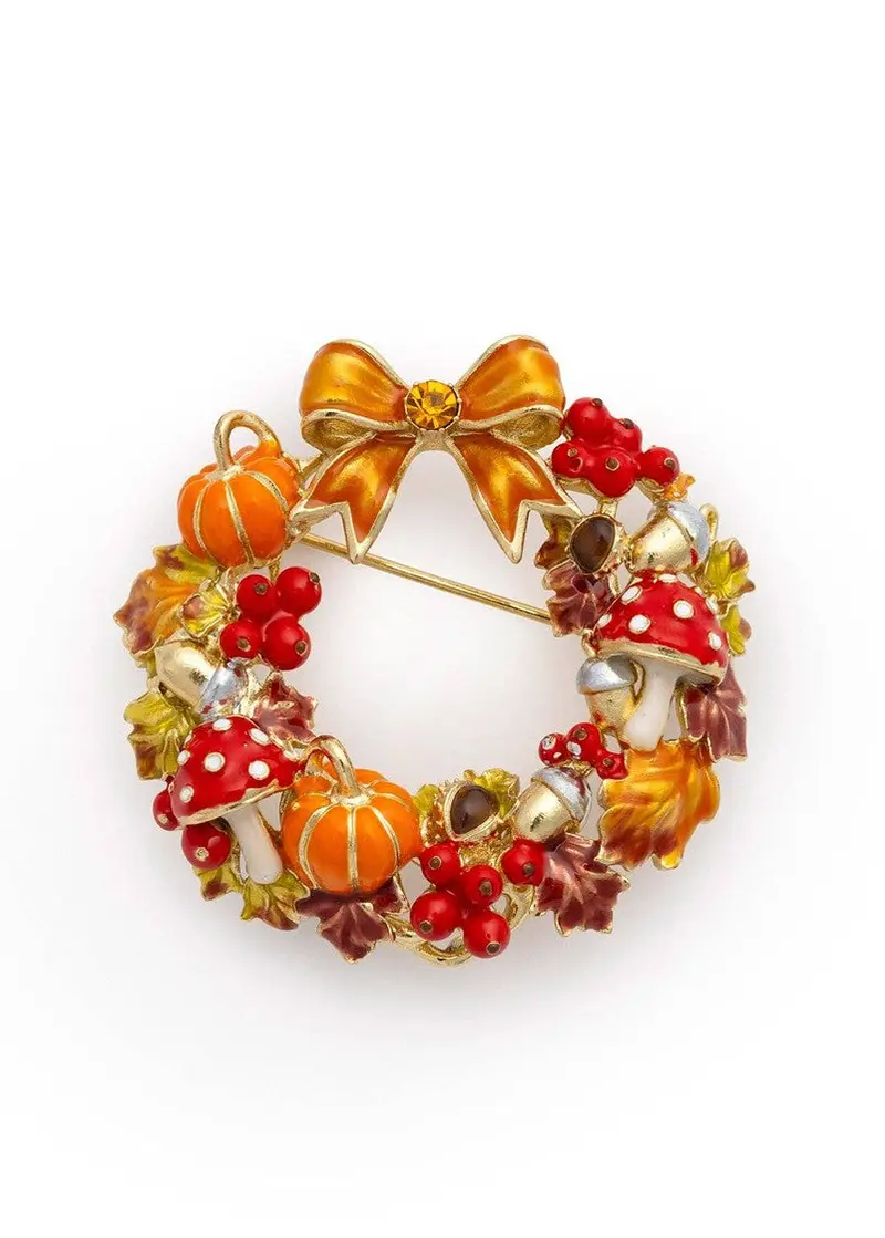 Bill Skinner Autumn Wreath Brooch
