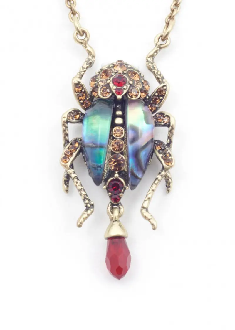 Bill Skinner Bejewelled Bug Necklace