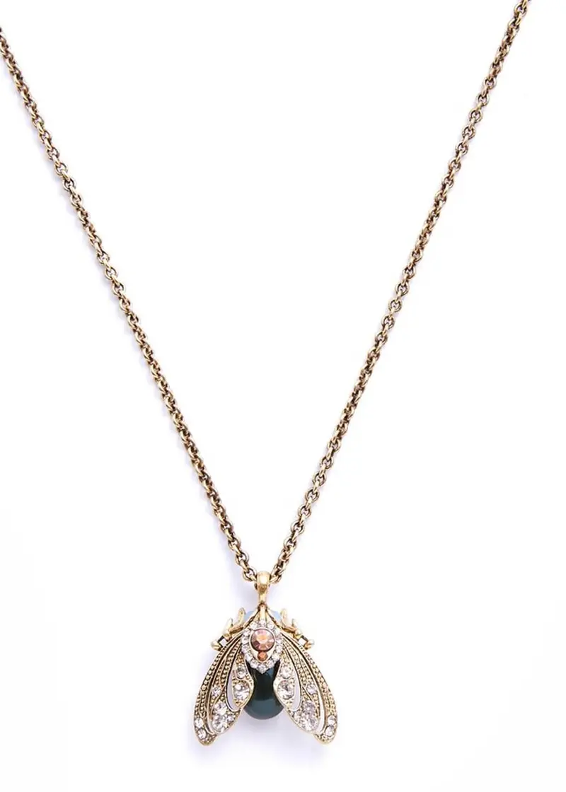 Bill Skinner Bejewelled Moth Necklace