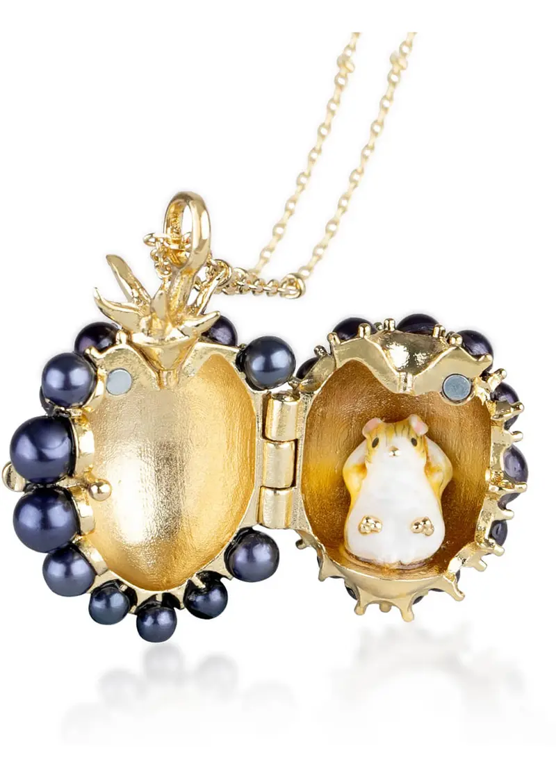 Bill Skinner Blackberry and Mouse Locket Necklace