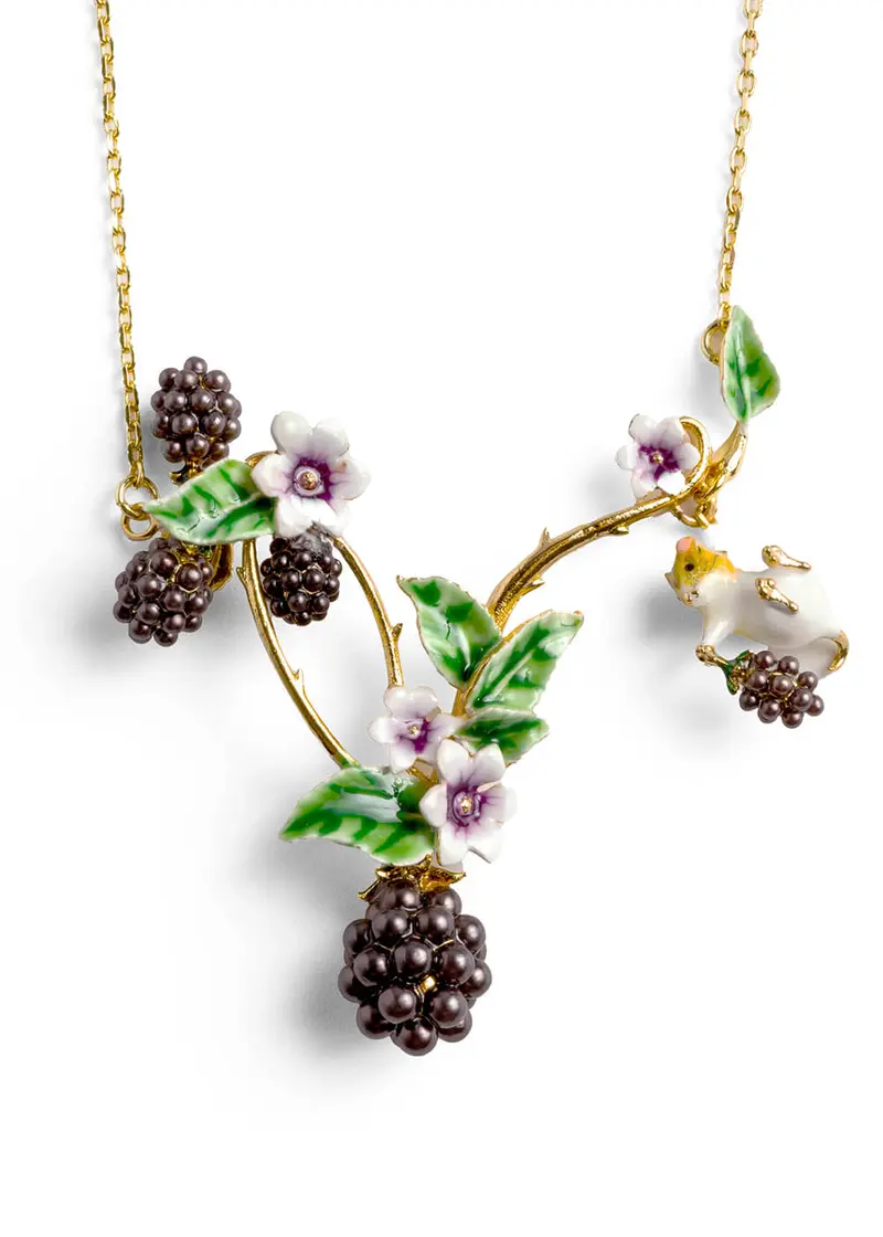 Bill Skinner Blackberry and Mouse Necklace