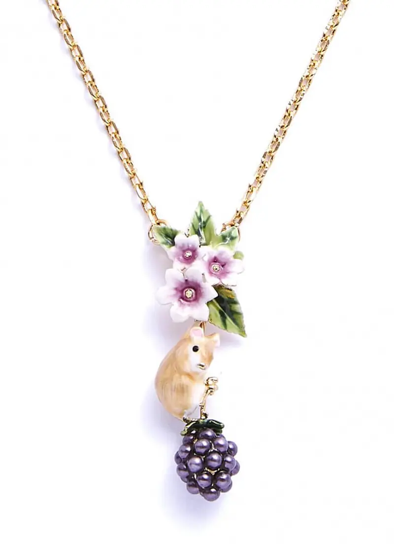 Bill Skinner Blackberry & Mouse Necklace