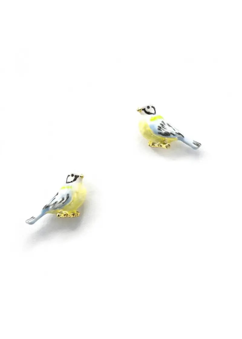 Bill Skinner Blue Tit Stud Earrings