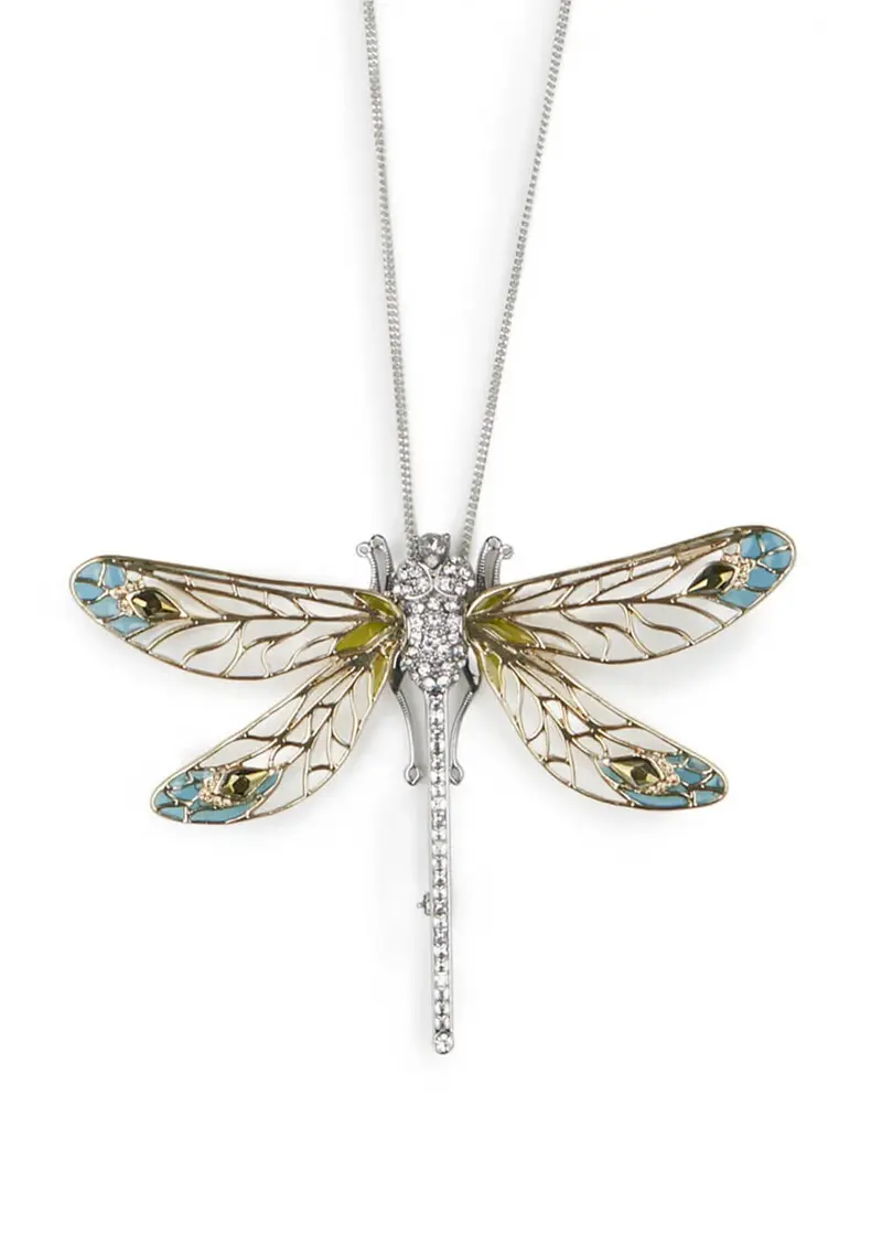 Bill Skinner Dragonfly Plique-A-Jour Necklace