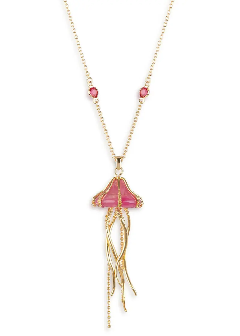 Bill Skinner Jellyfish Necklace Gold