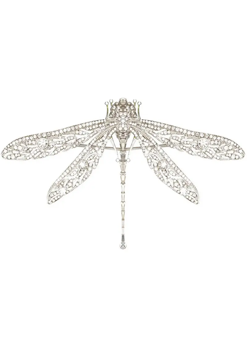 Bill Skinner Pave Dragonfly Brooch Silver