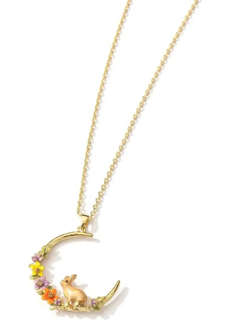 Bill Skinner Rabbit Moon Necklace