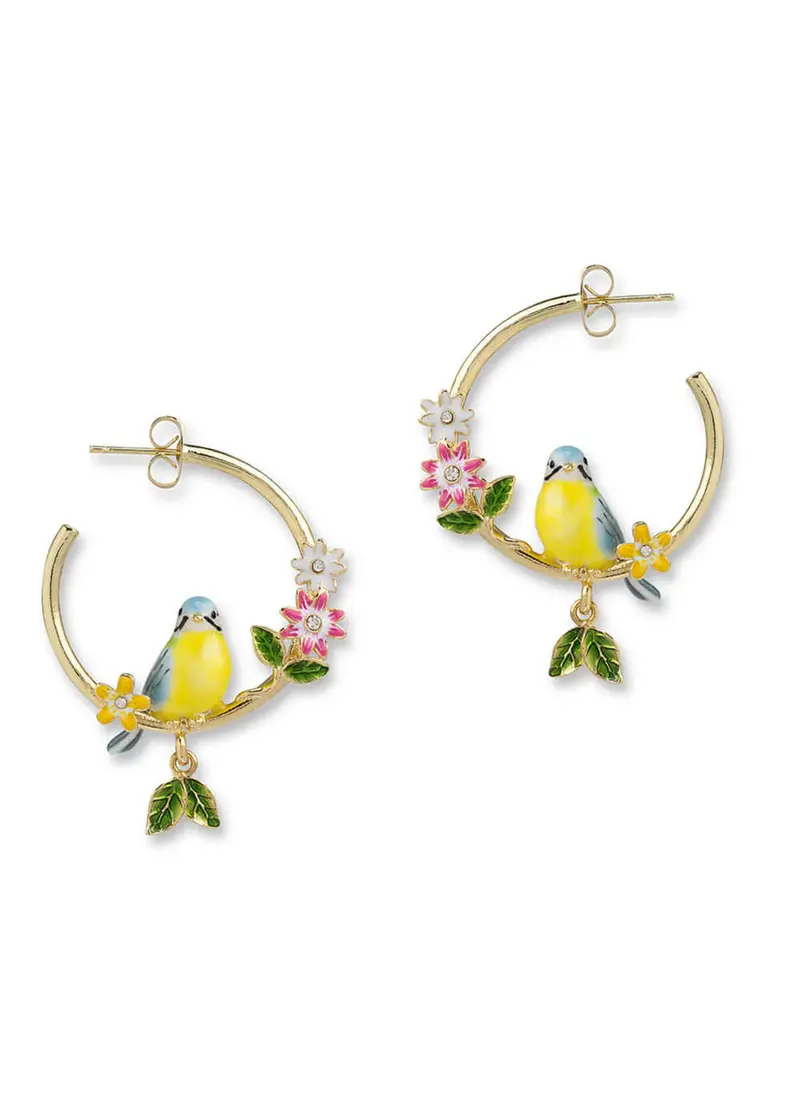 Bill Skinner Songbird Serenade Hoop Earrings