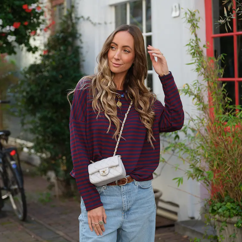 Billy streep trui bordeaux navy