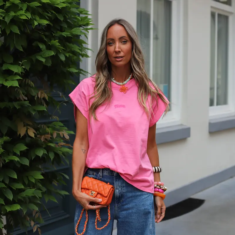 Bisous tee roze