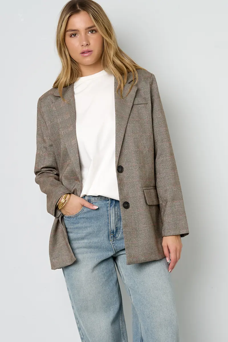 Blazer met ruit dessign