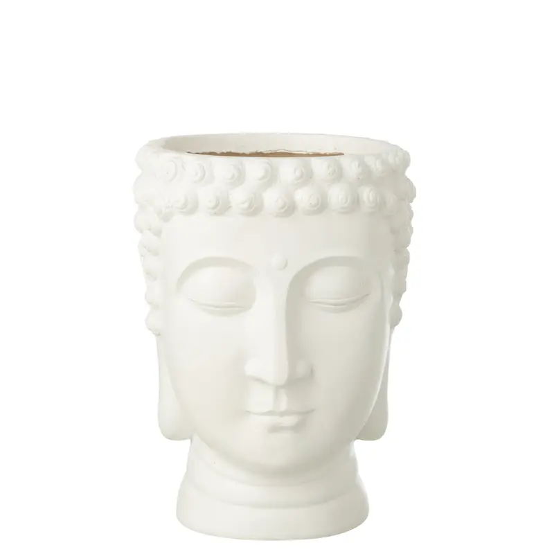 Bloempot Buddha Polyresin Wit Large J-Line