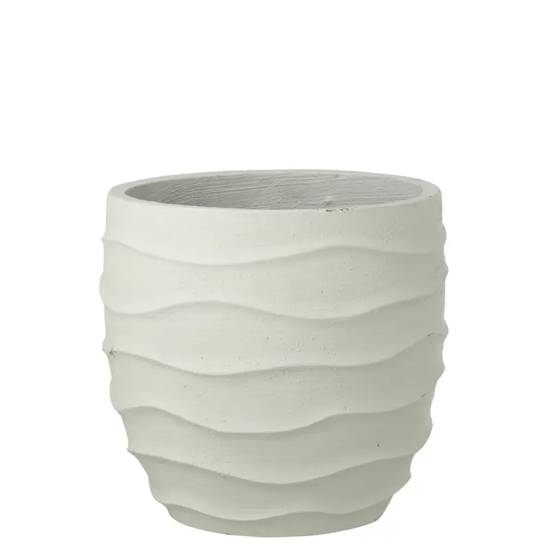 Bloempot Golf + Buiten Zand Wit Large J-Line