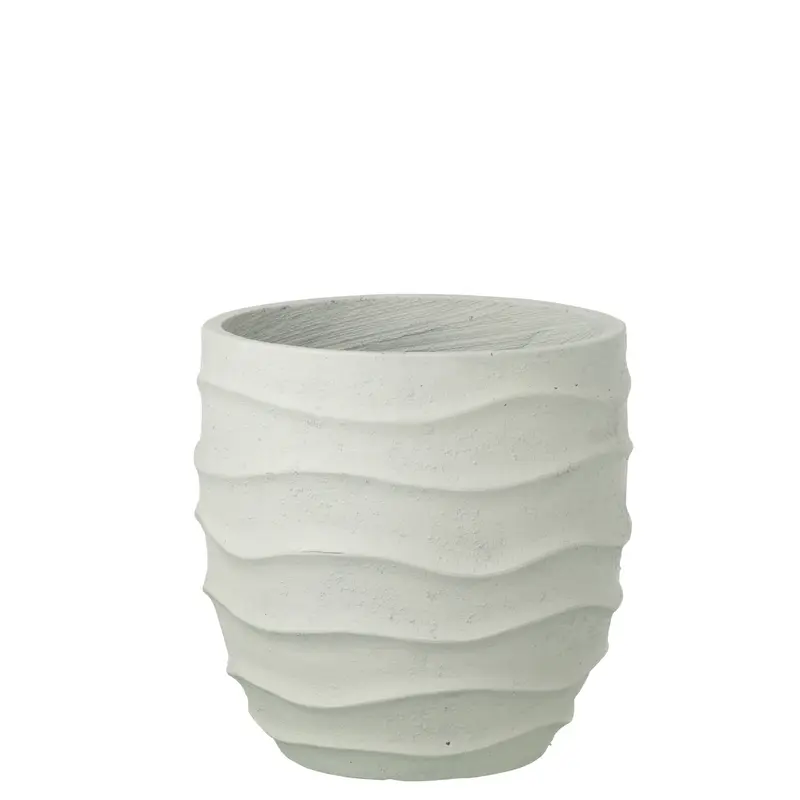 Bloempot Golf + Buiten Zand Wit Medium J-Line