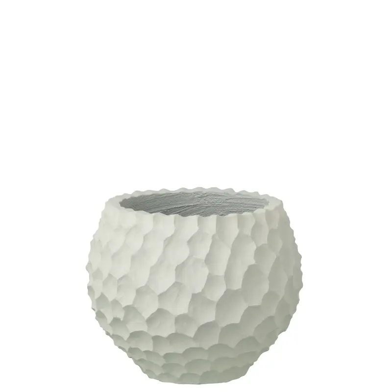 Bloempot Inkepingen + Buiten Zand Wit Small J-Line