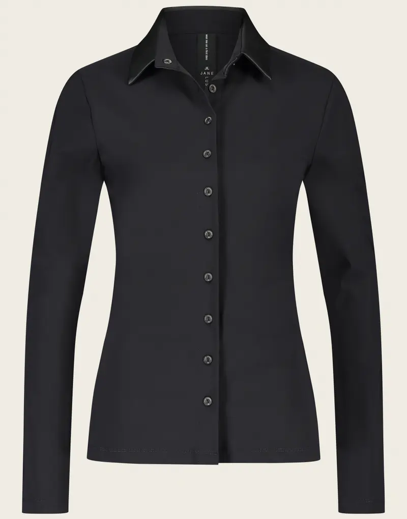 BLOUSE KIKKIE PU KRAAGJE