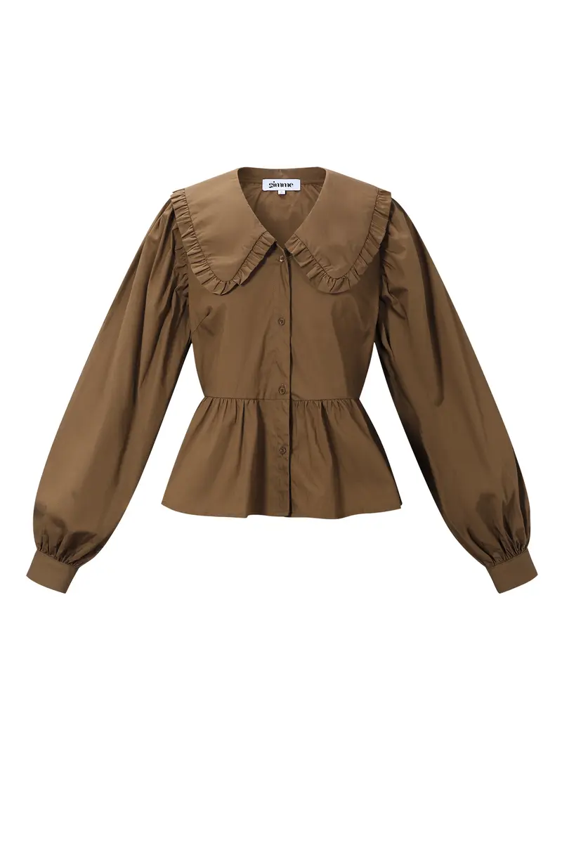 Blouse met ronde kraag detail