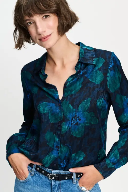 Blouse Mila Bloom Teal