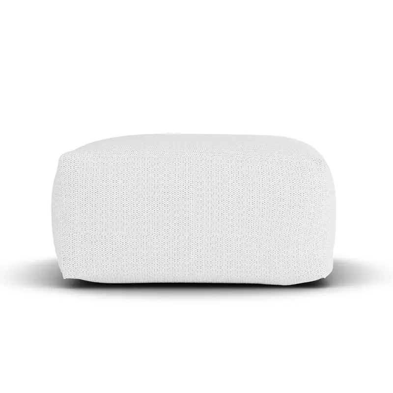 Boho Square Pouf White - Laui Lounge