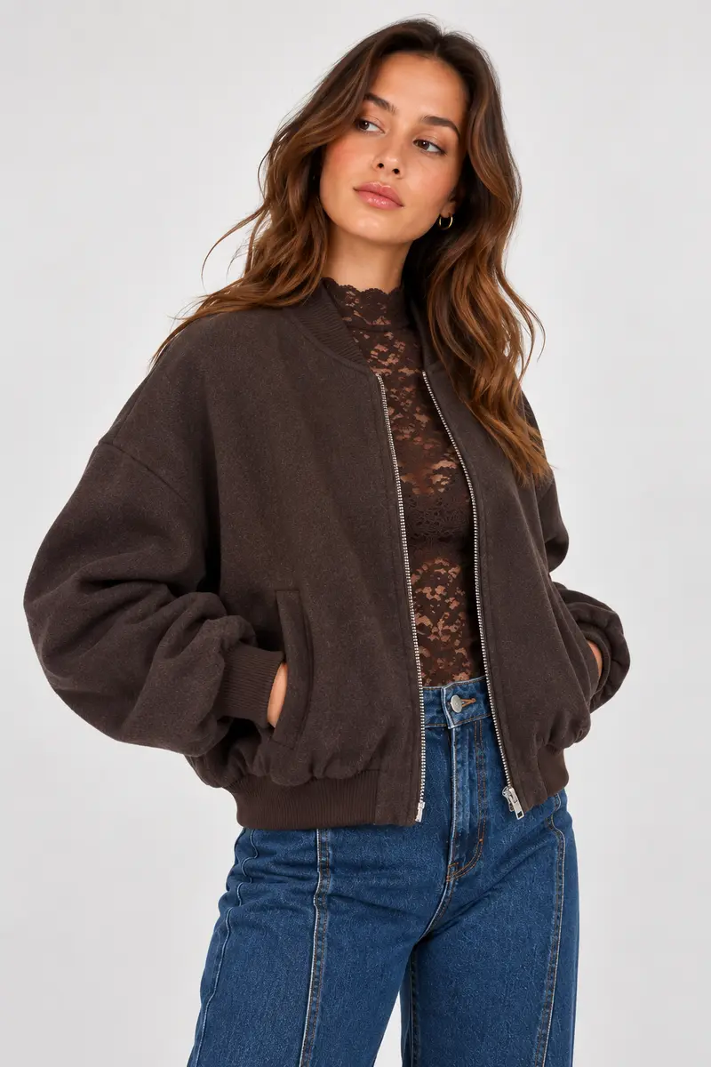 Bomber jacket coffee