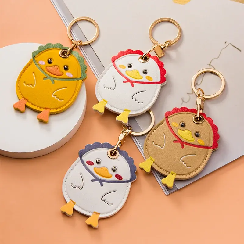 Bonnet Duckling Keychain with AirTag Pouch (4 Colours)