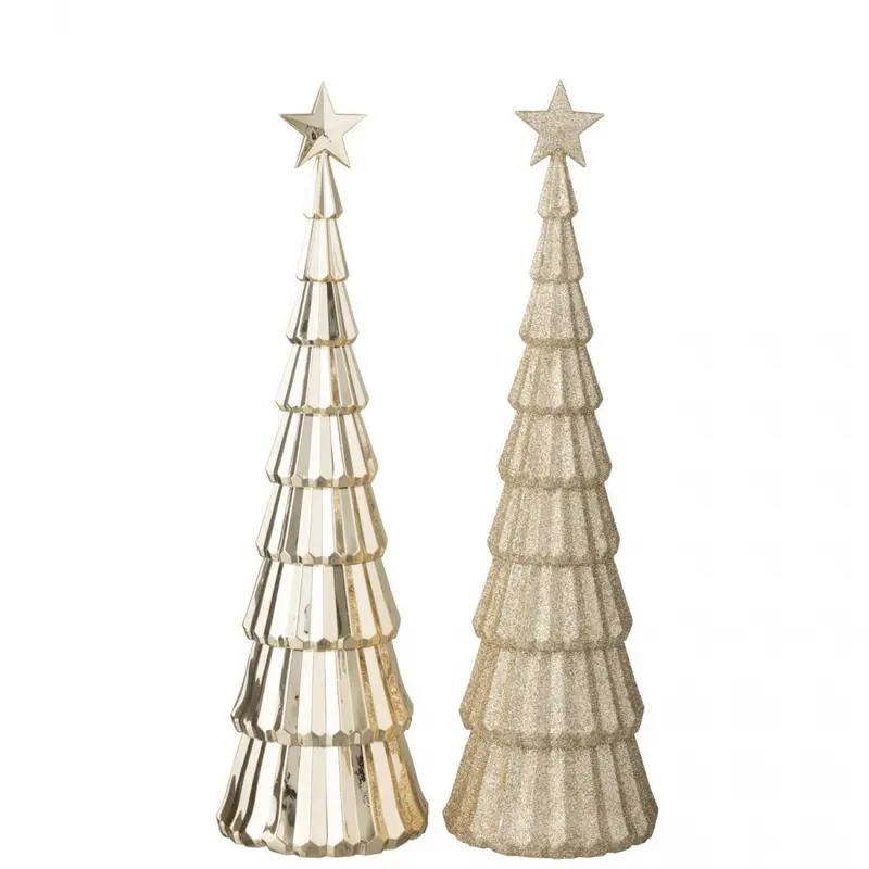 Boom + Ster Plastiek Lichtbeige Set van 2 J-Line