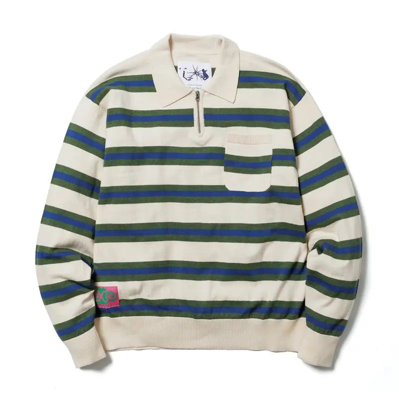 Border Polo Knit