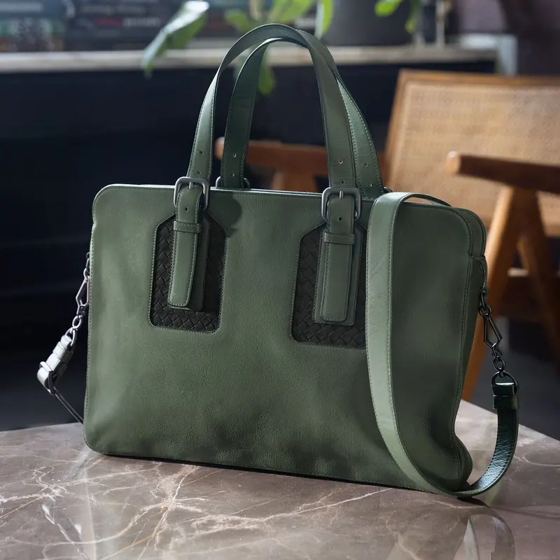 Bottega Veneta Olive Intrecciato Business Tasche