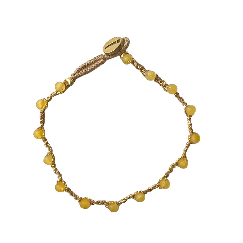 Bracelet Lulu Fine AU Yellow Jade