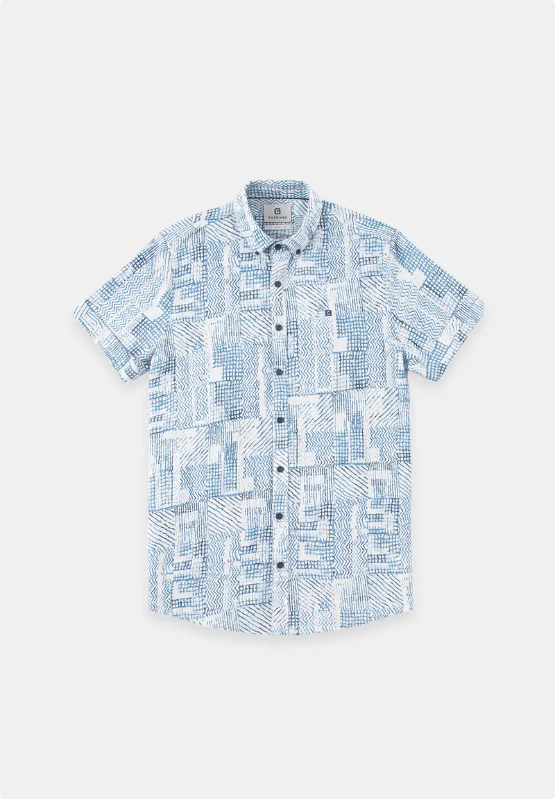 Brandik – Geometric all-over print shirt