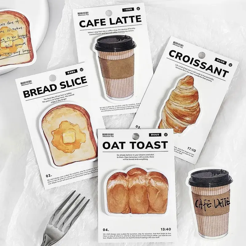Breakfast Buffet Sticky Memo Notes (4 Designs)