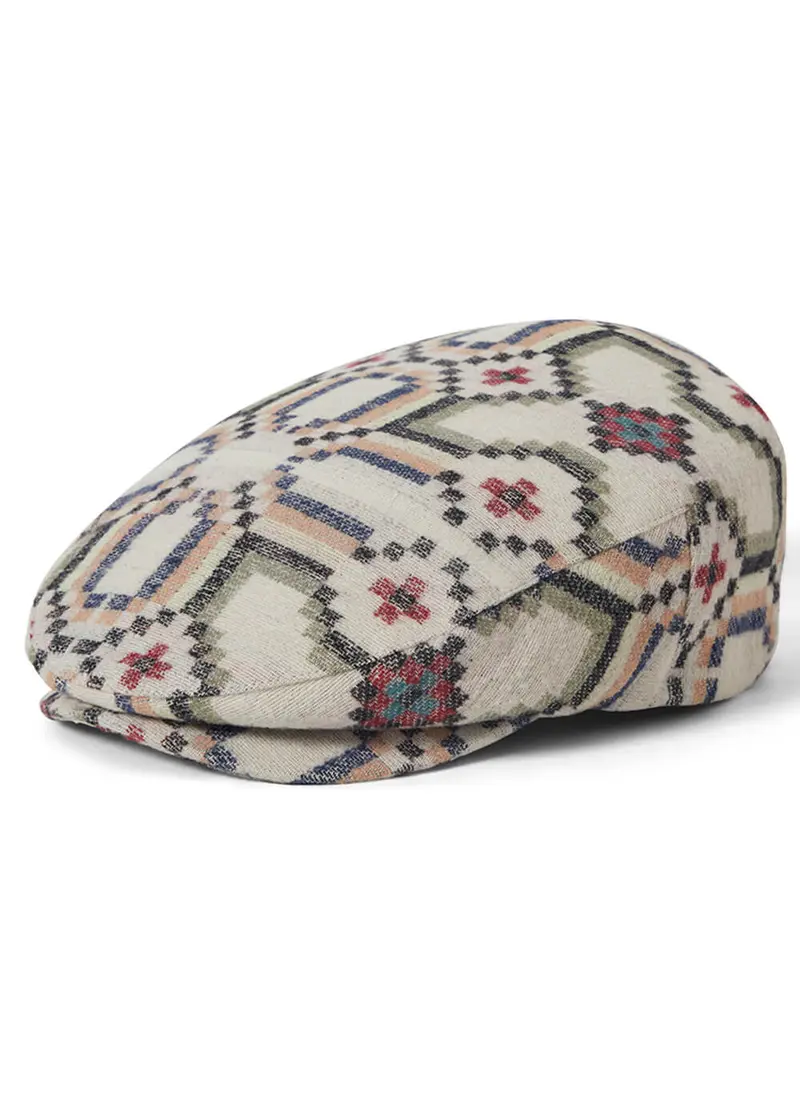 Brixton Hooligan Flat Cap Digi Tile Flannel