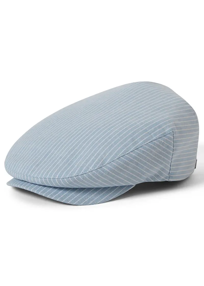 Brixton Hooligan Flat Cap Light Blue White