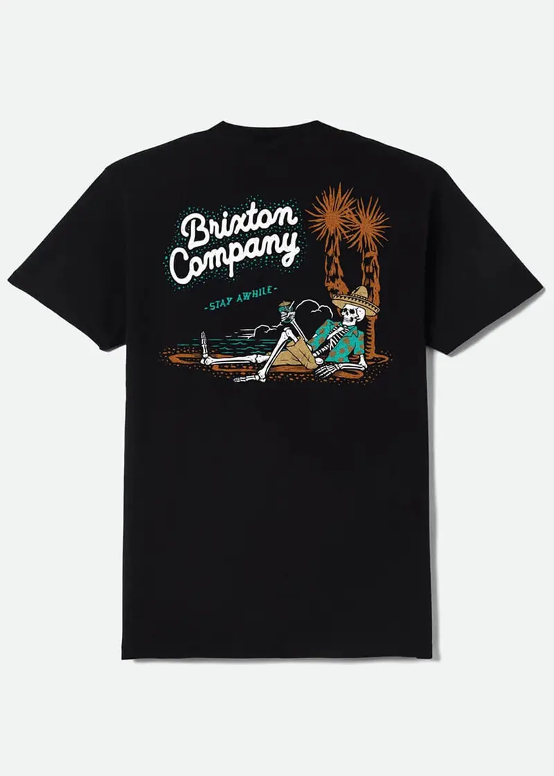 Brixton Men's Stay Awhile T-Shirt Black