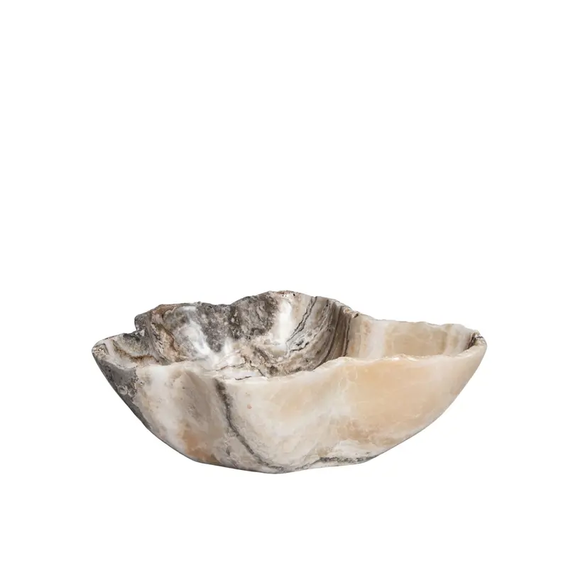 Brooker Natural Onyx Lapis Wavy Shaped Bowl PTMD
