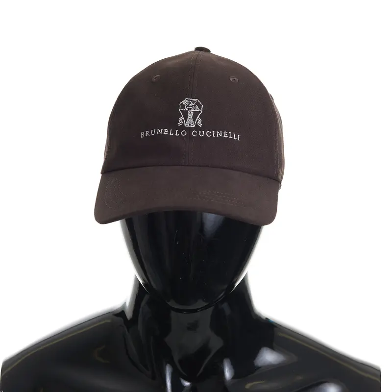 Brown Logo Embroidered Baseball Cap