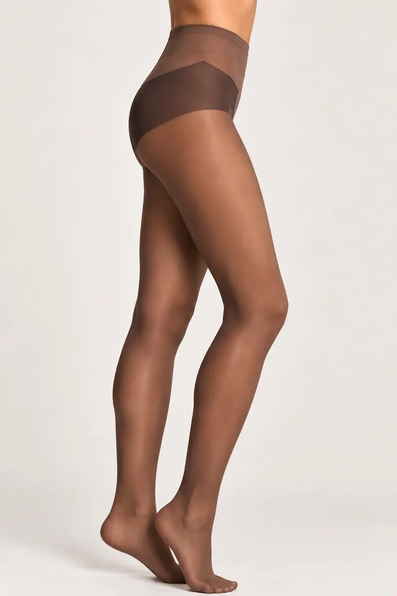 Bruine panty 15 denier