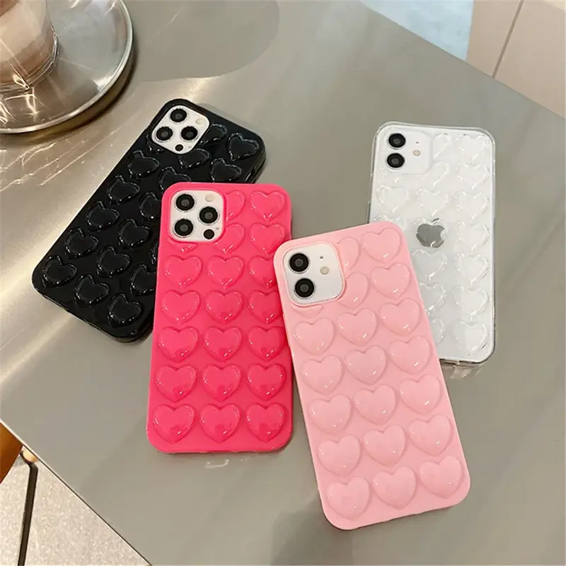 Bubble Hearts iPhone Case (5 Colours)