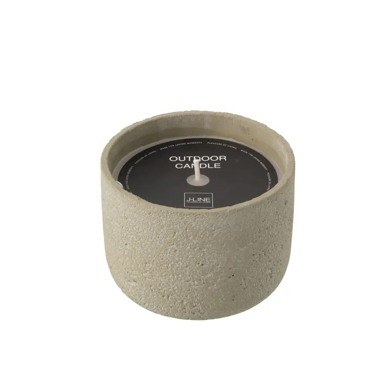 Buitenkaars 47h Rond Paraffine Lichtgroen Large J-line