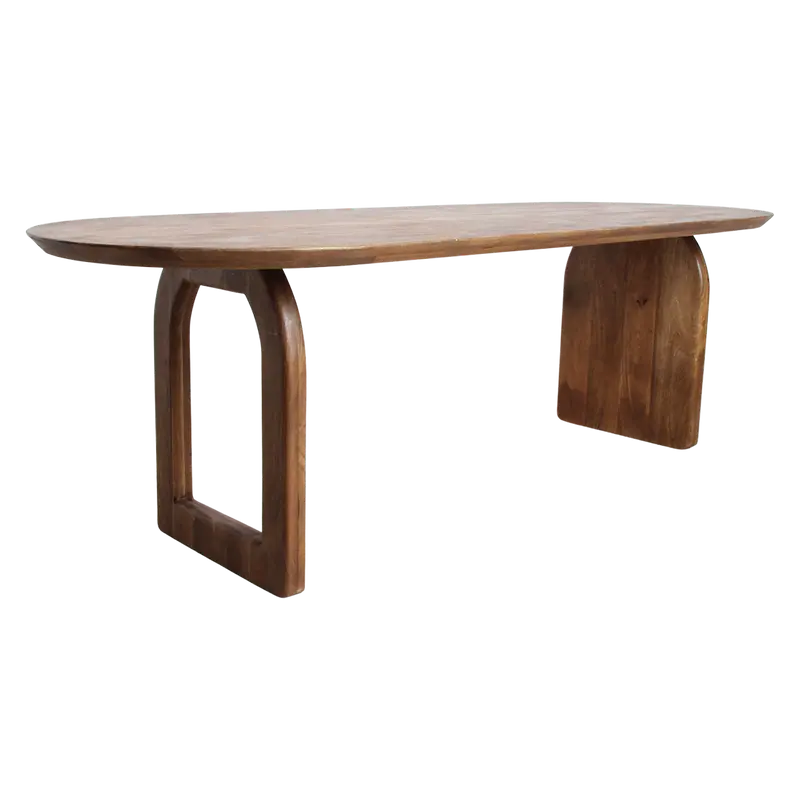 Bullnose Eettafel Mix bruin 240cm Raw Materials
