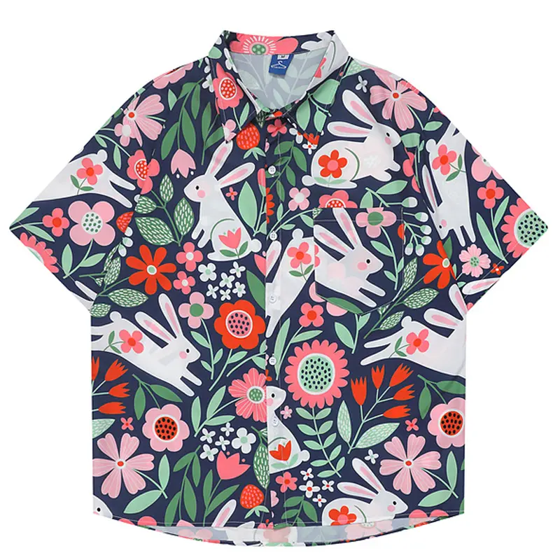 Bunny Print Short Sleeved Blouse