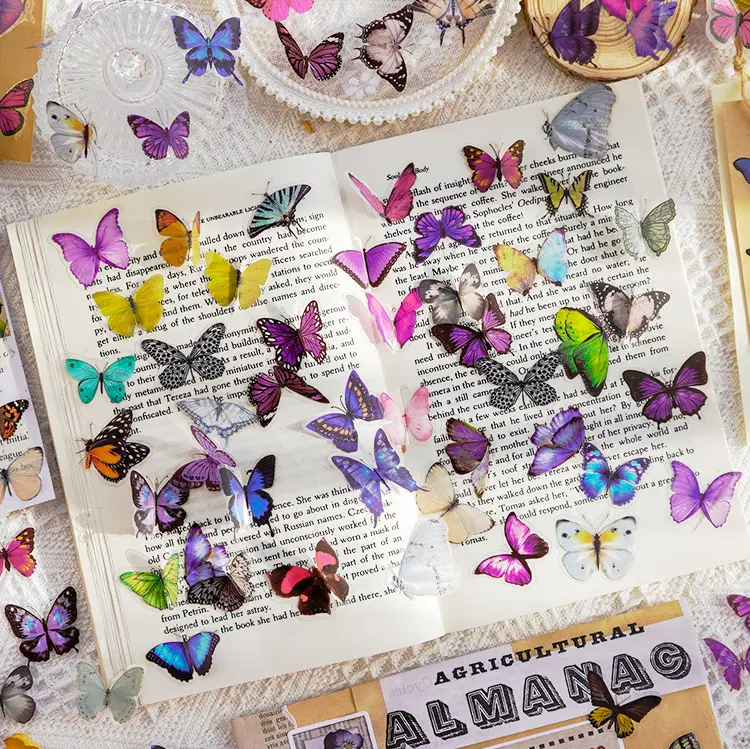 Butterfly Sticker Sets (6 Designs,40pcs)