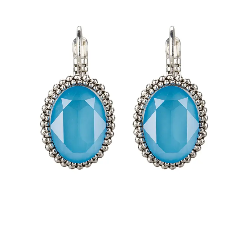 Camps & Camps oorbel zilver-1A699SMB licht blauw